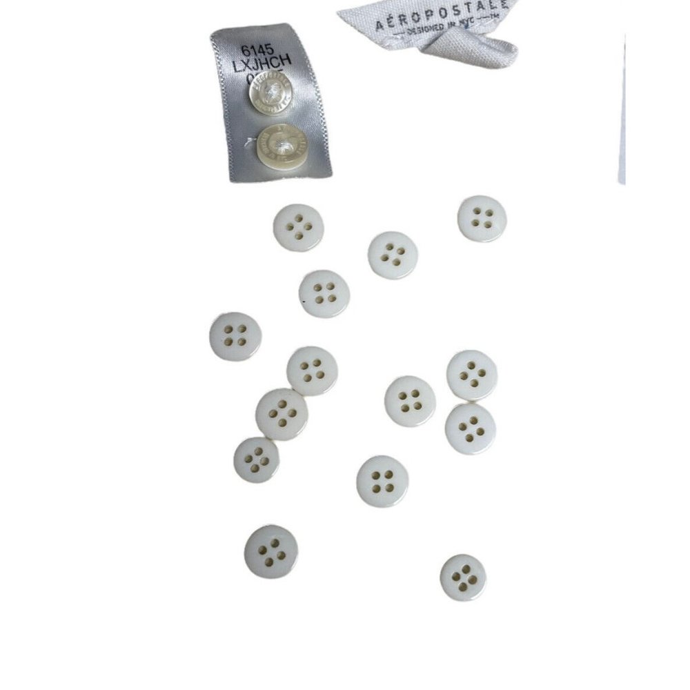 Aeropostale Replacement Logo Buttons x16 from Women Chambray Collar Shirt READ - Picture 3 of 4
